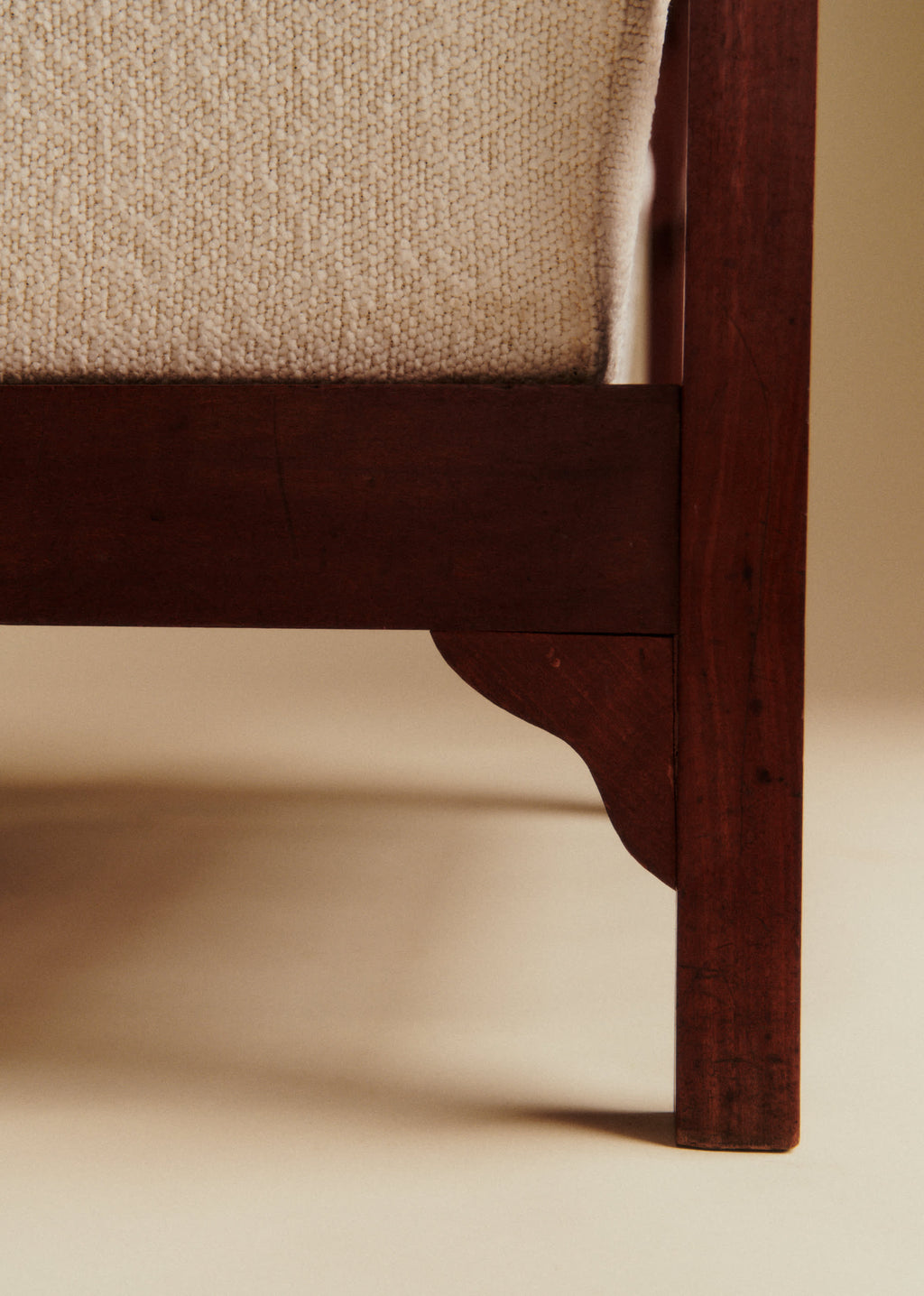 Fauteuil dossier inclinable vintage acajou - Acajou