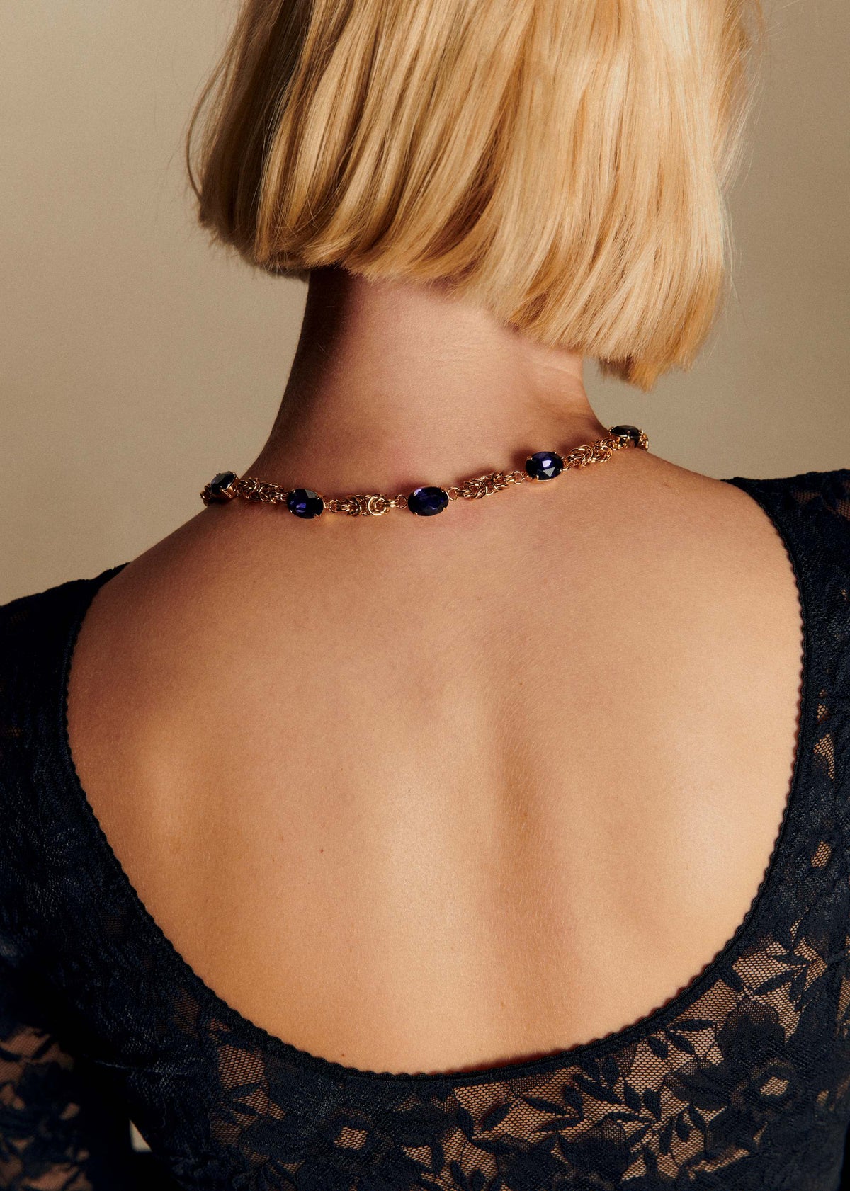 Collier Junie - Violet Doré