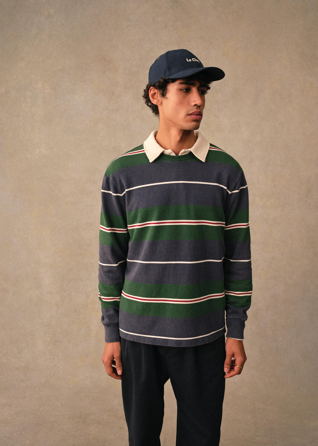 T-Shirt Pedro - Rayures Vert / Marine / Bordeaux