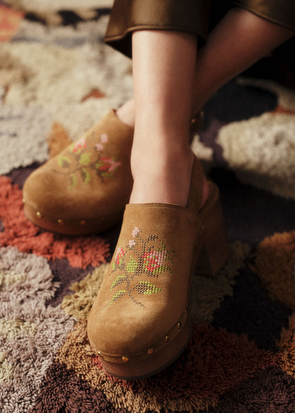 Sabots Doreen - Sézane x Baziszt - Beige Broderie
