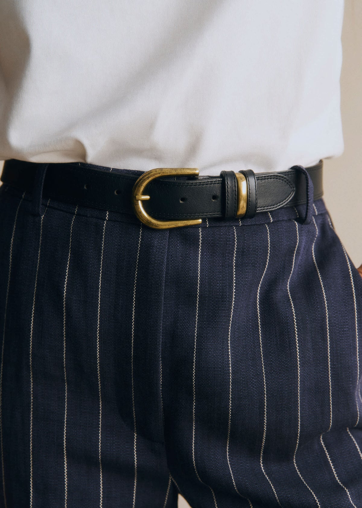 Ceinture Taylor - Noir Lisse Héritage