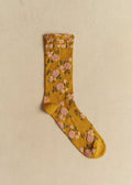 Chaussettes Lio - Fleurs Ocre