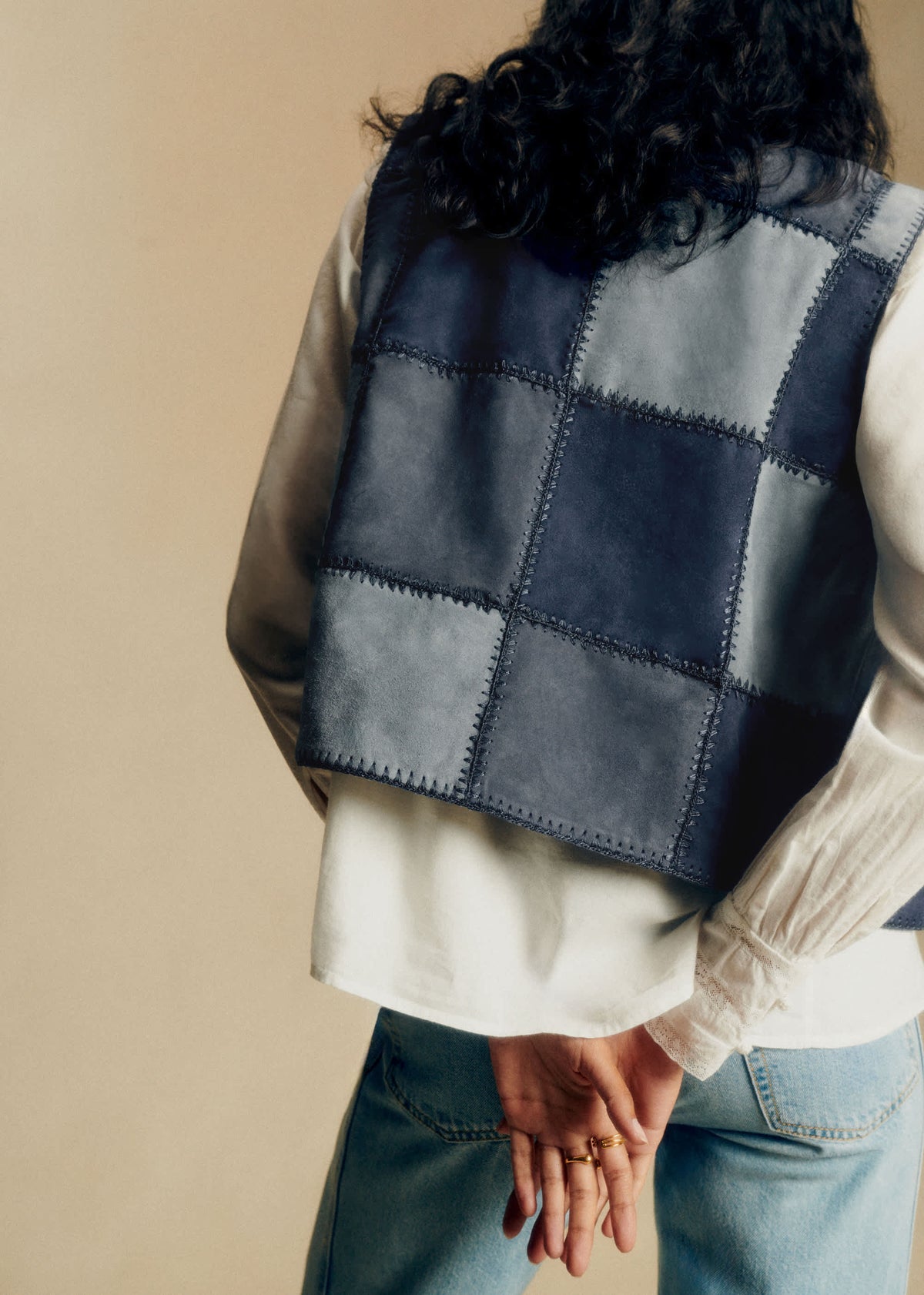 Veste Eliot - Patchwork Bleu