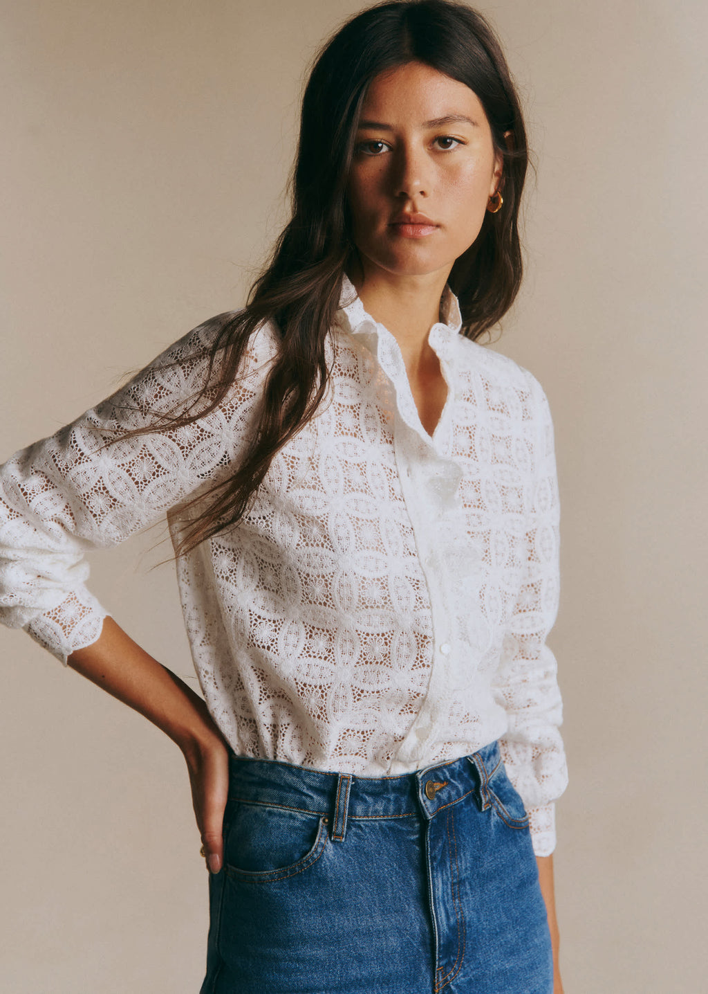 Chemise Chlo - Guipure Ecru