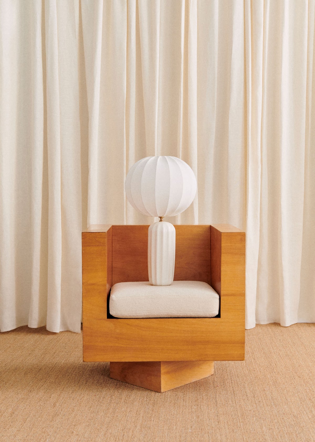 Lampe Traviata - écru - Abat-jour Sonate - Écru