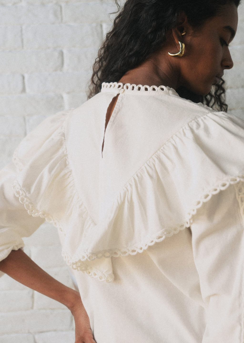 Blouse Amarine - Sézane x SEA NY - Broderie Unie Ecru
