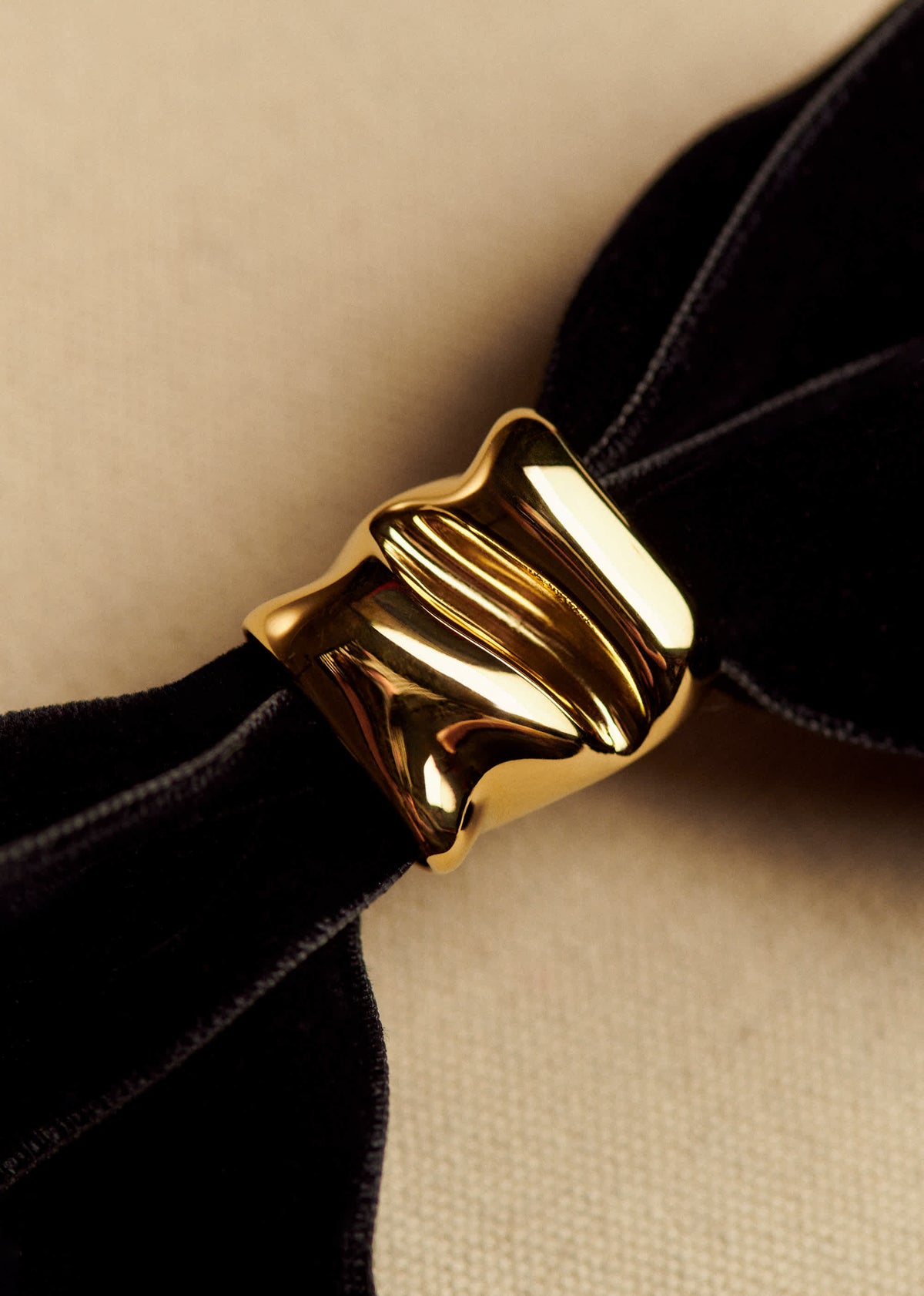 Barrette Mégane - Noir Doré