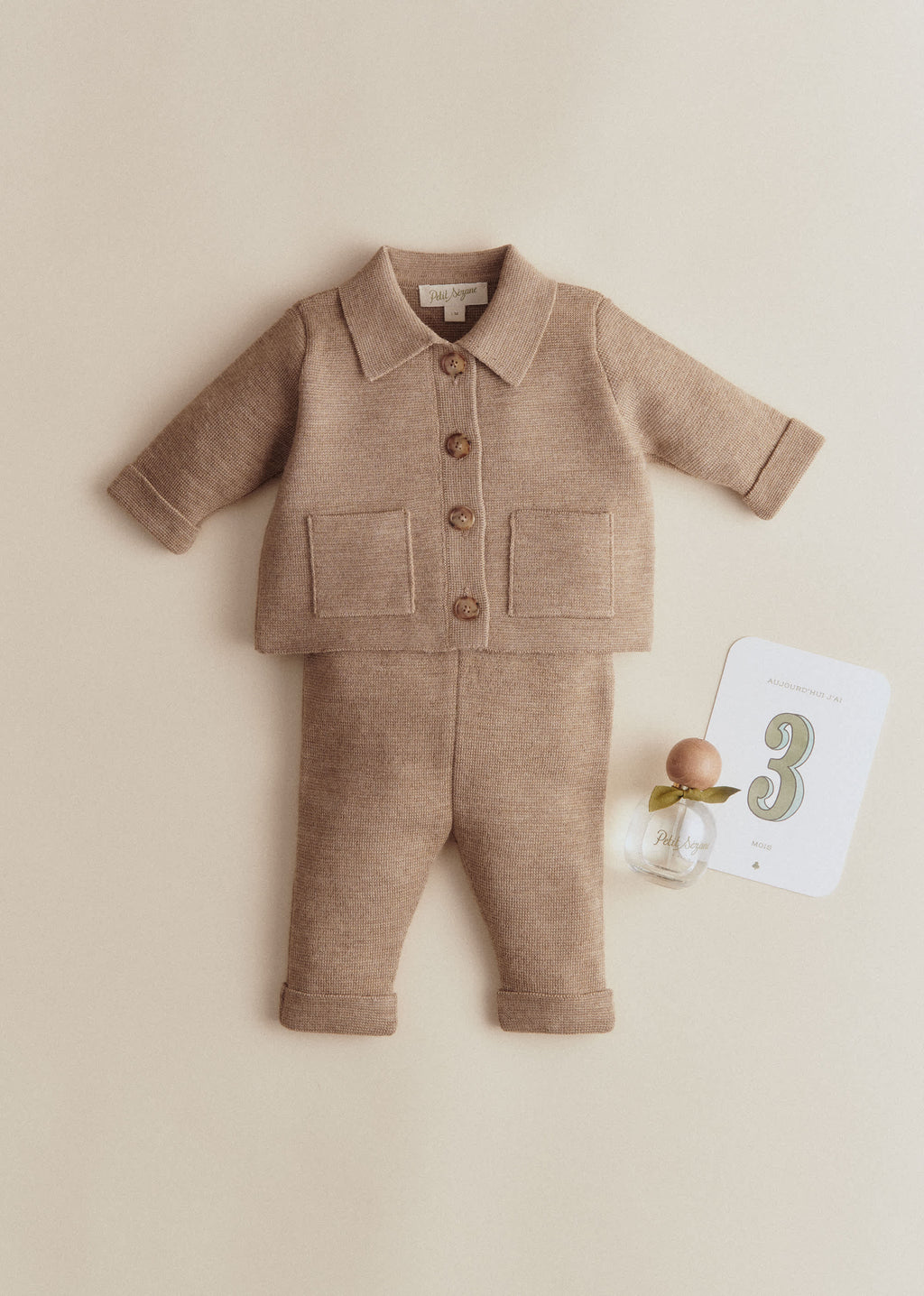 Pantalon Maille Boris - Beige Chiné