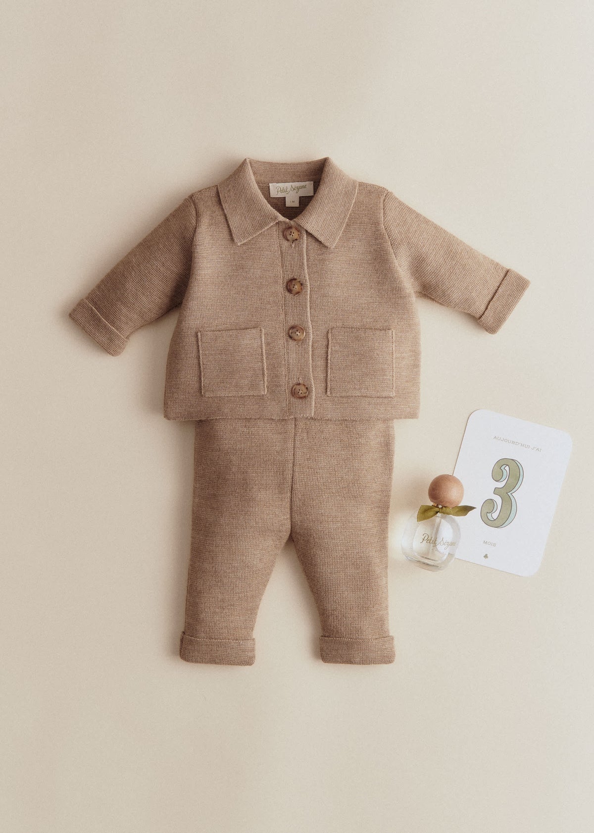 Pantalon Maille Boris - Beige Chiné