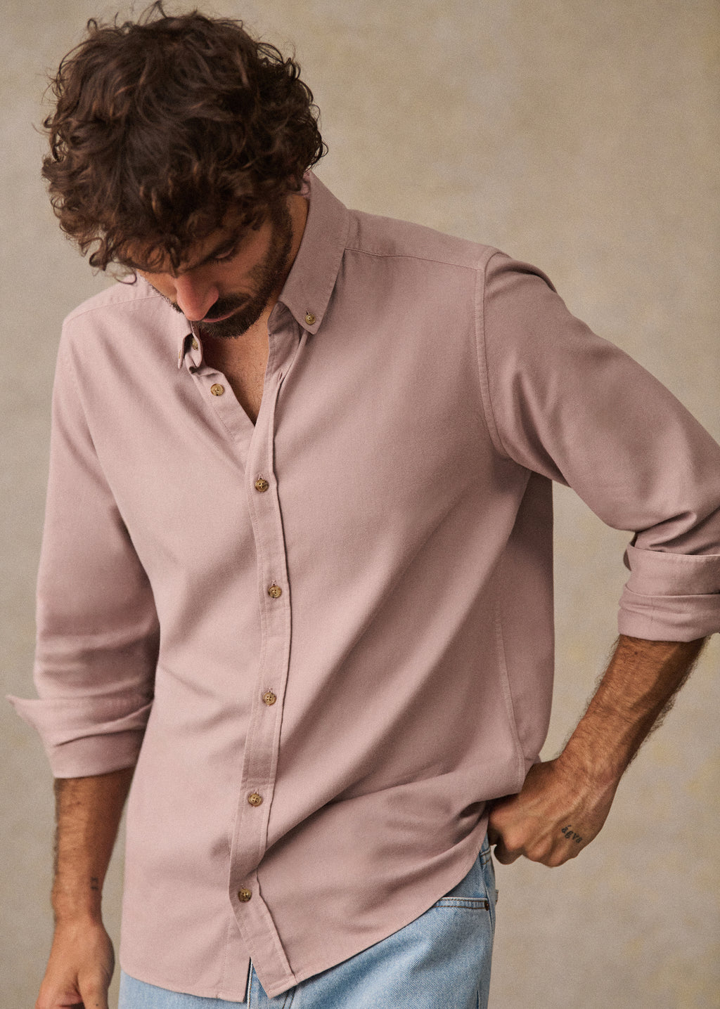 Chemise Arist Flanelle - Vieux Rose