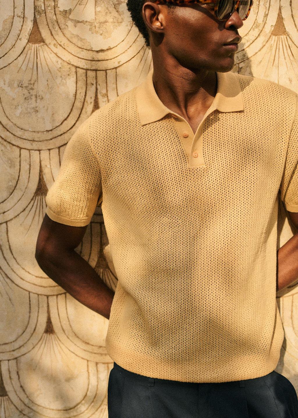 Polo Maille Devan - Jaune Pastel