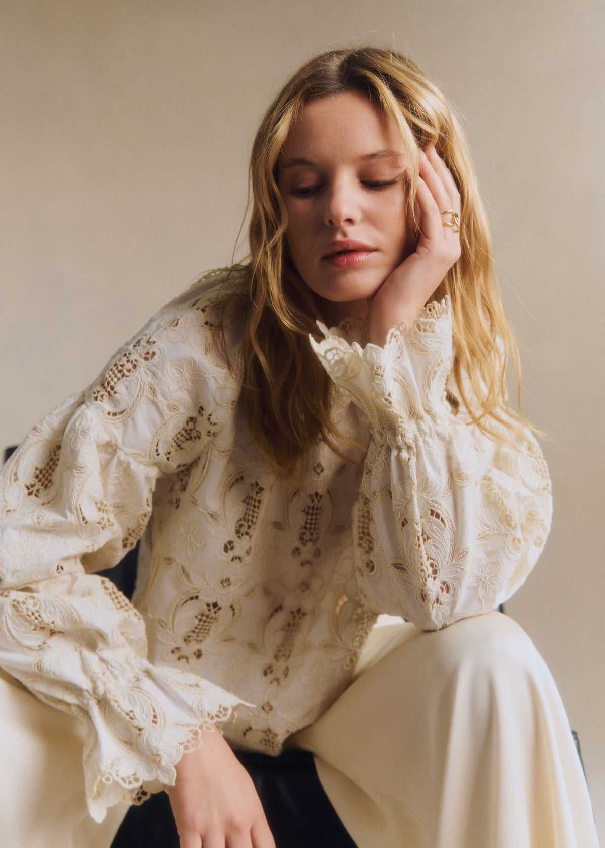 Blouse Aly - Dentelle Écru