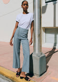 Pantalon JOCELYN - Vichy Bleu Vintage Écru