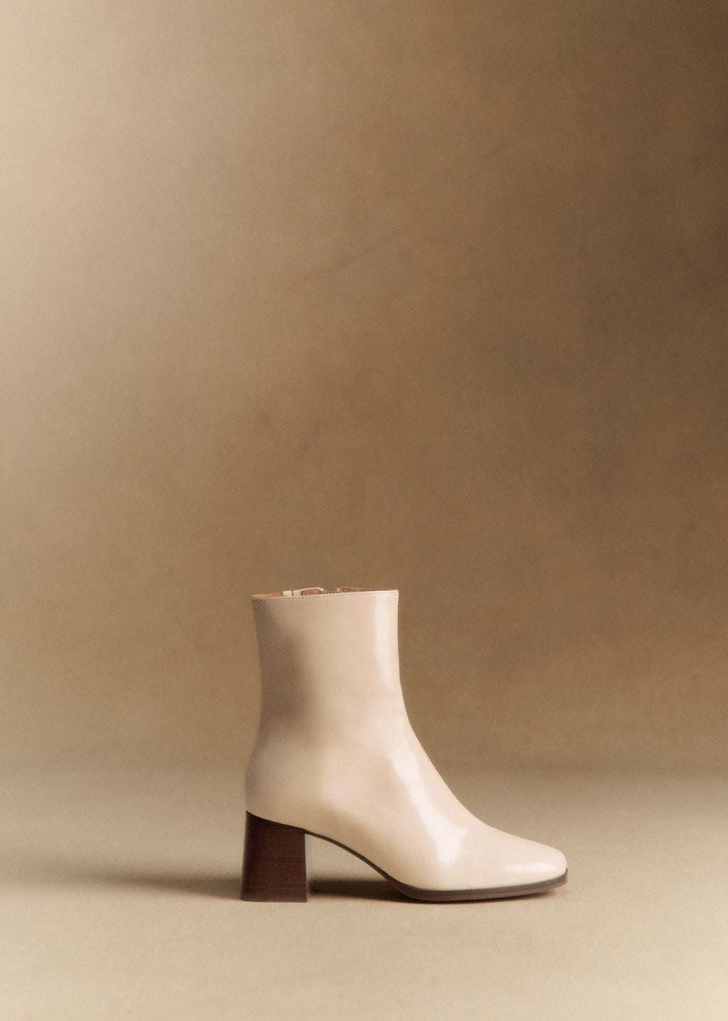 Bottines Axelle - Ecru Vernis