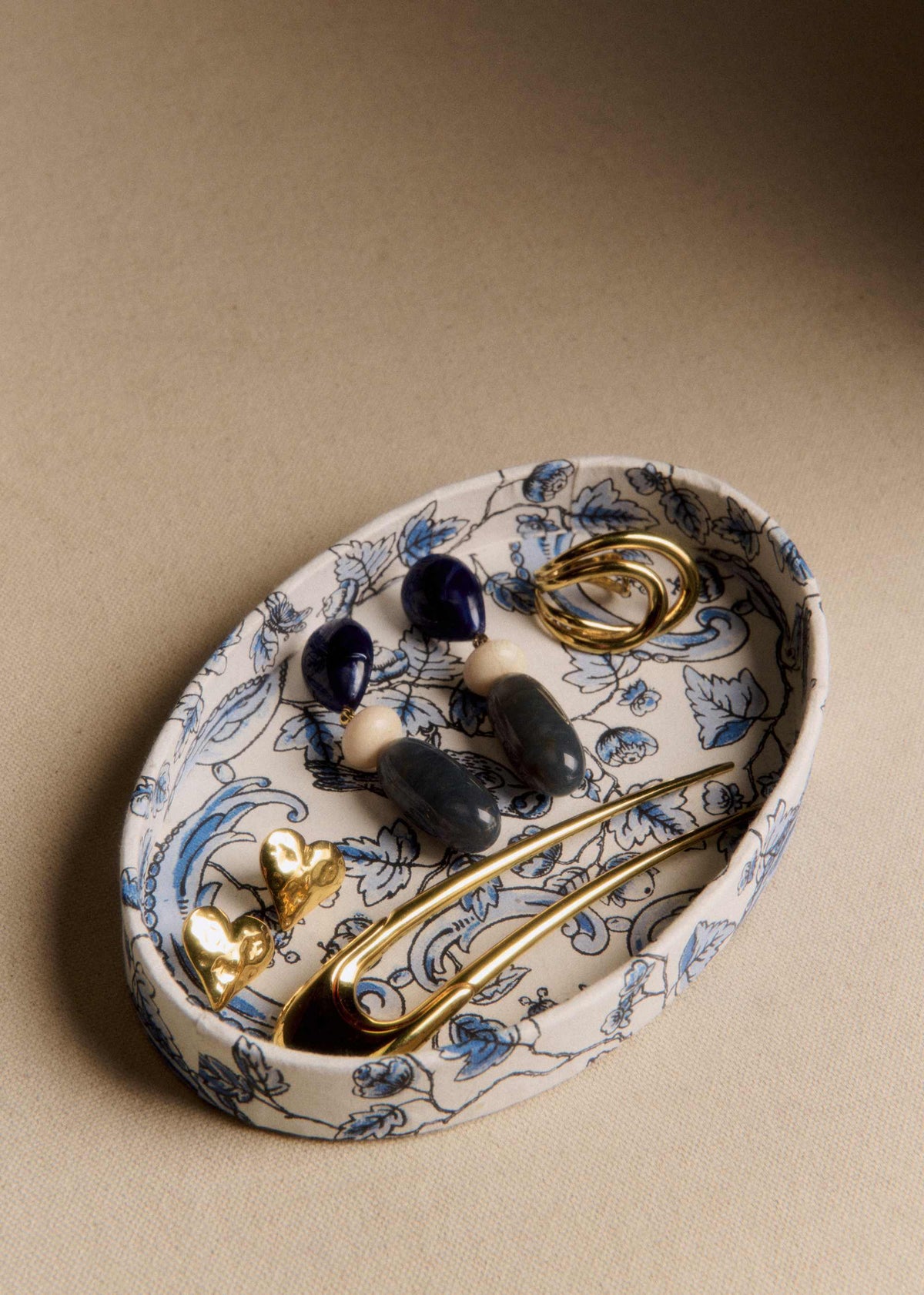 Petit Vide-poche - Sézane x Antoinette Poisson - Imprimé Oiseaux Bleus