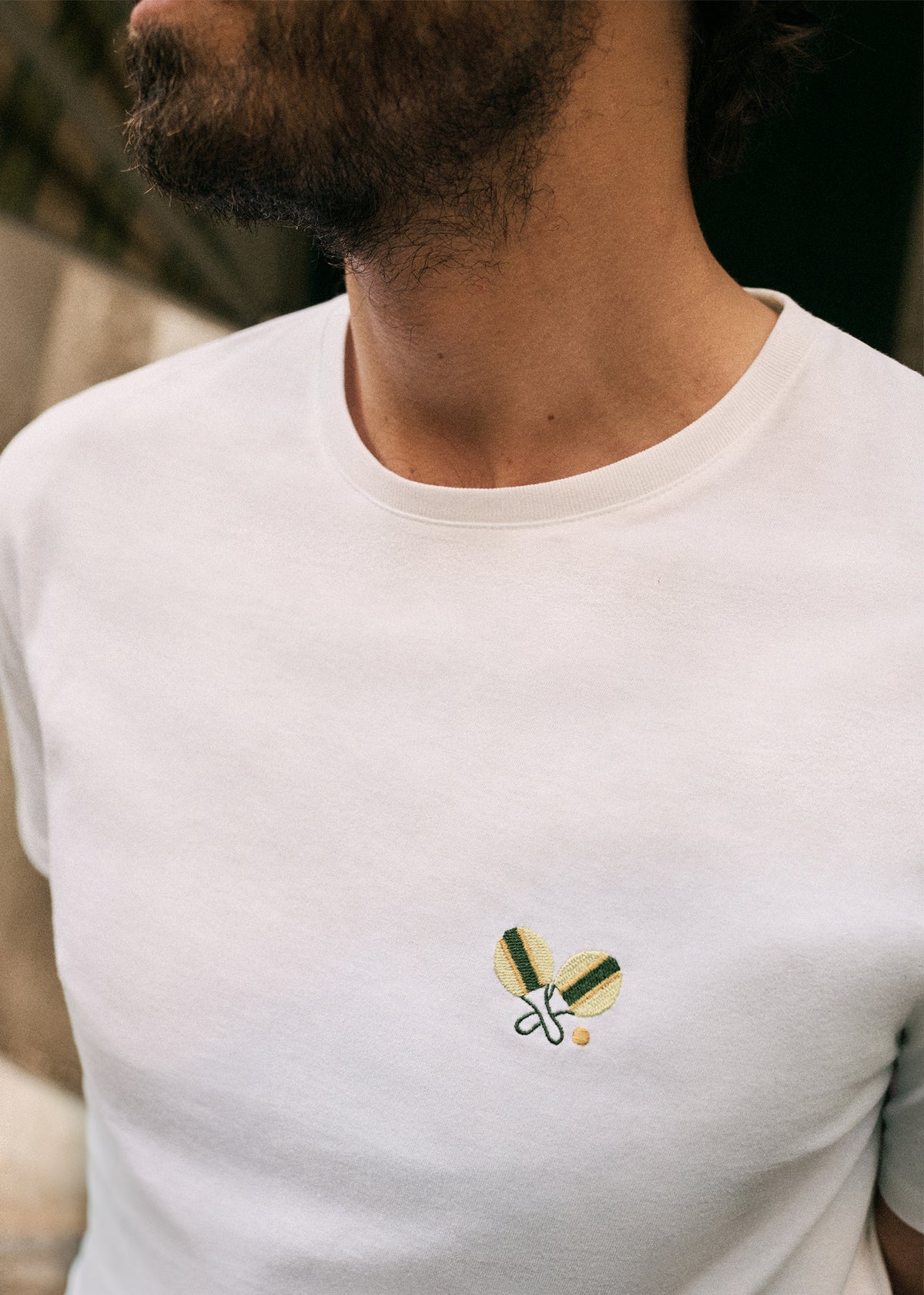 T-Shirt Raquettes de Plage - Blanc