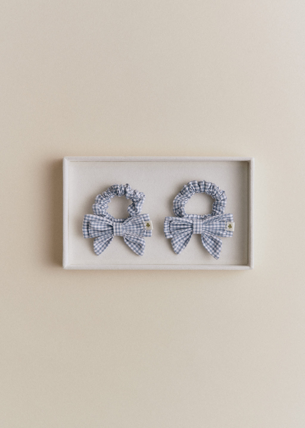 Lot de 2 Chouchou Noeud - Vichy Marine