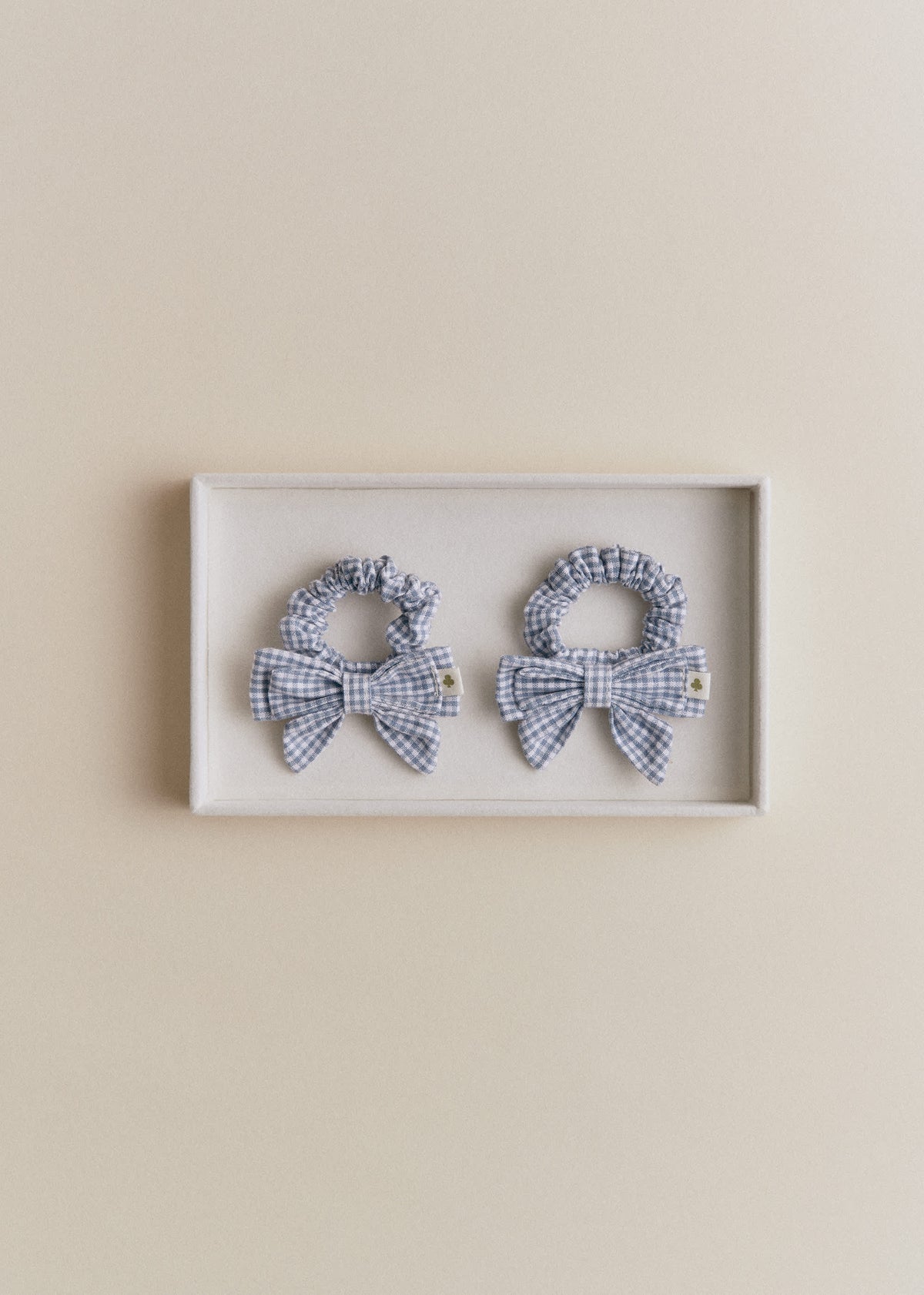Lot de 2 Chouchou Noeud - Vichy Marine