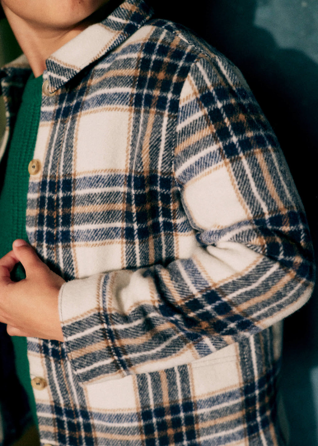Veste Willy - Carreaux Ecru / Marine