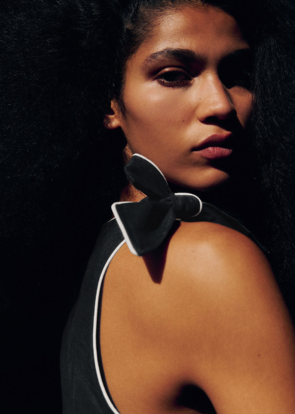 Blouse Gustavia - Noir Passepoils Écru