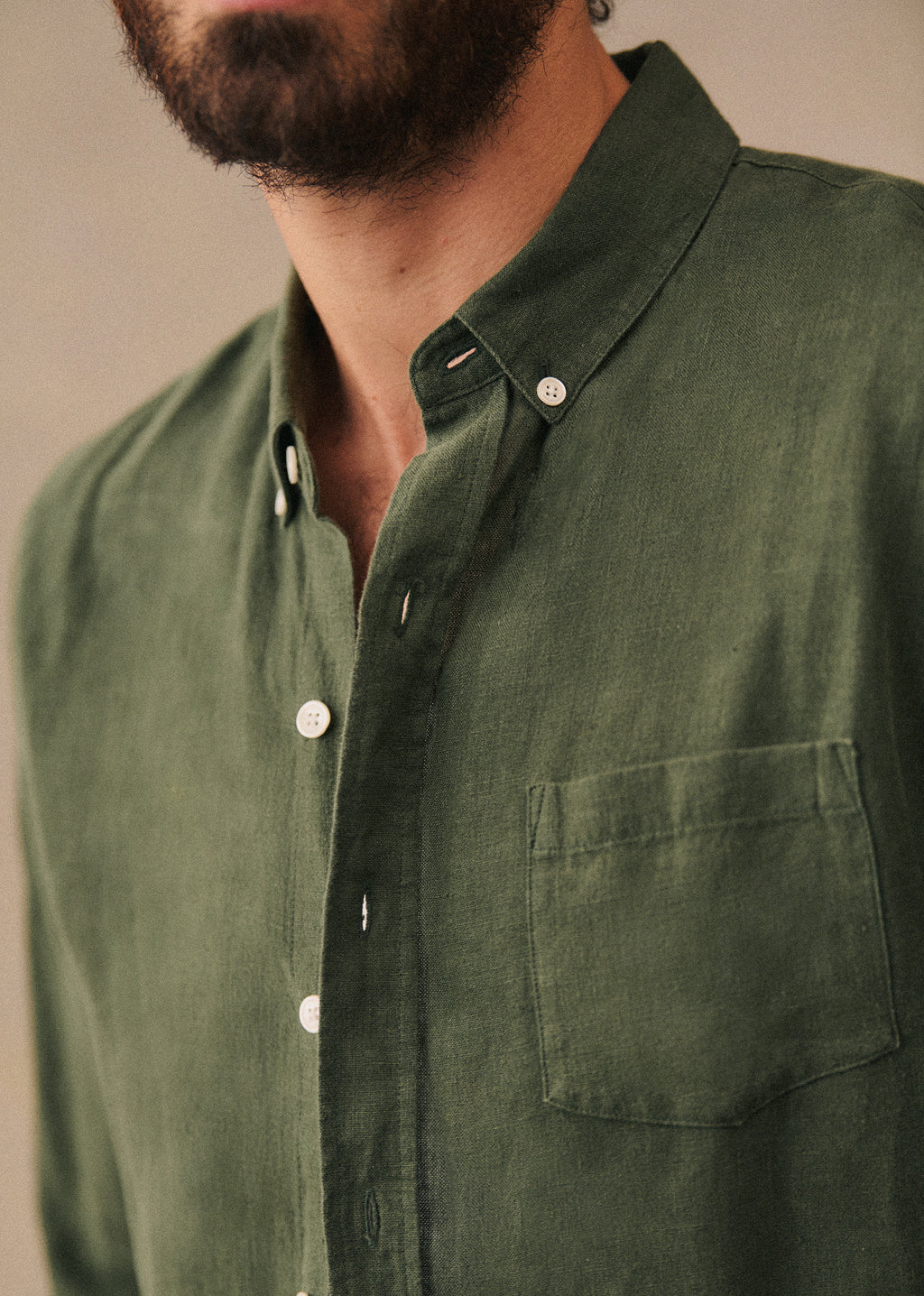 Chemise Charlie Lin - Kaki