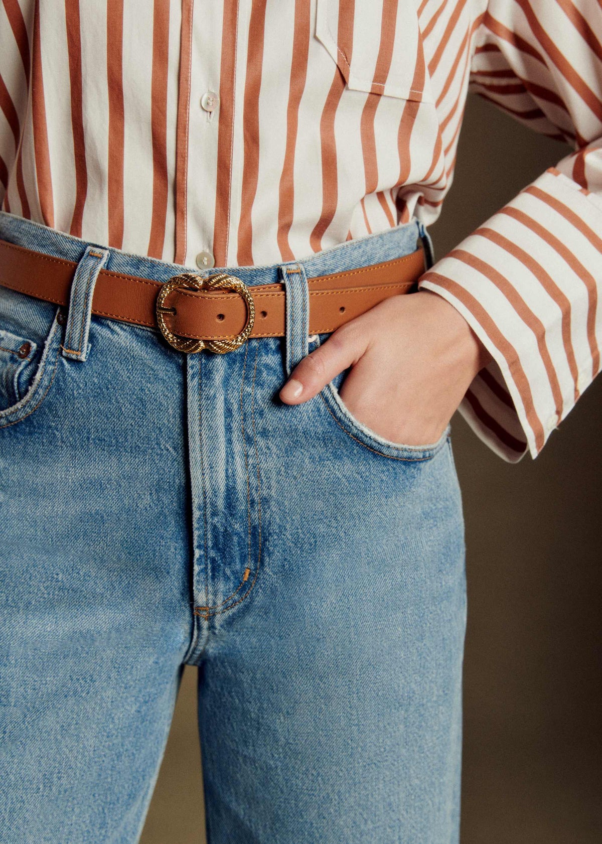 Ceinture Fine Artemis - Cuir Naturel Héritage