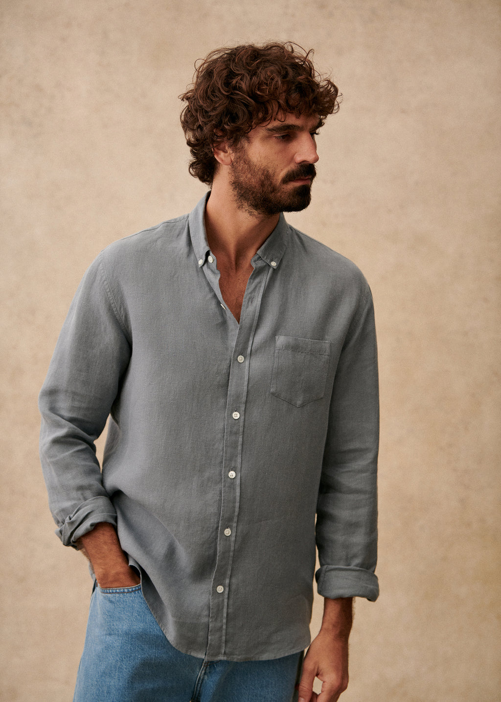 Chemise Charlie Lin - Bleu Acier