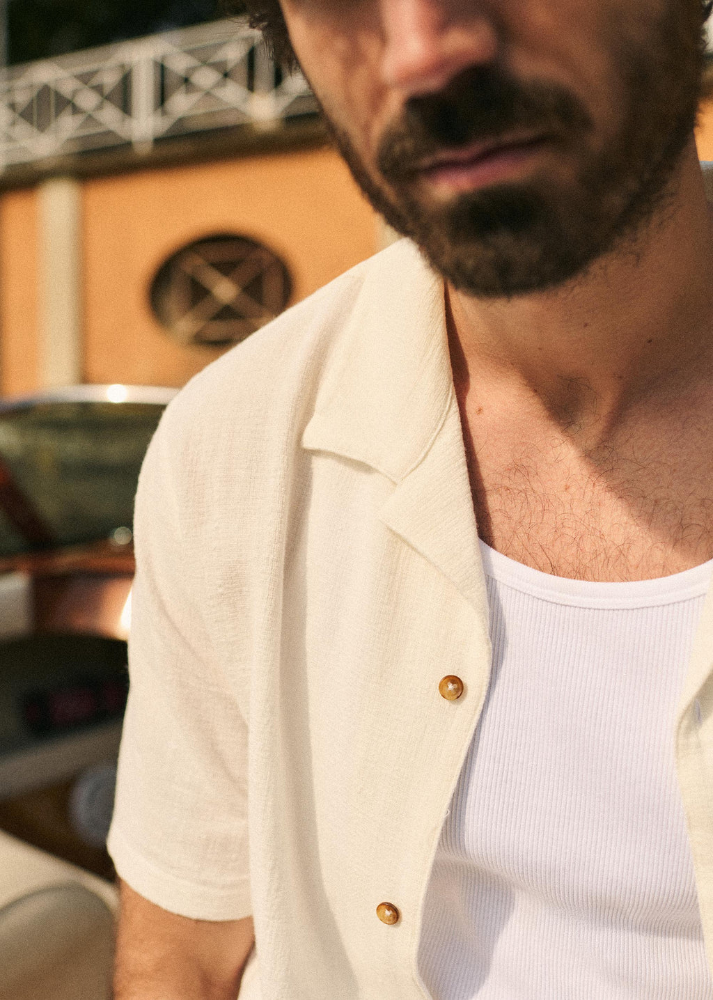 Chemise Holt Coton Lin - Blanc