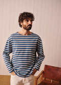T-Shirt Ronan - Rayures Bleu Acier / Ecru