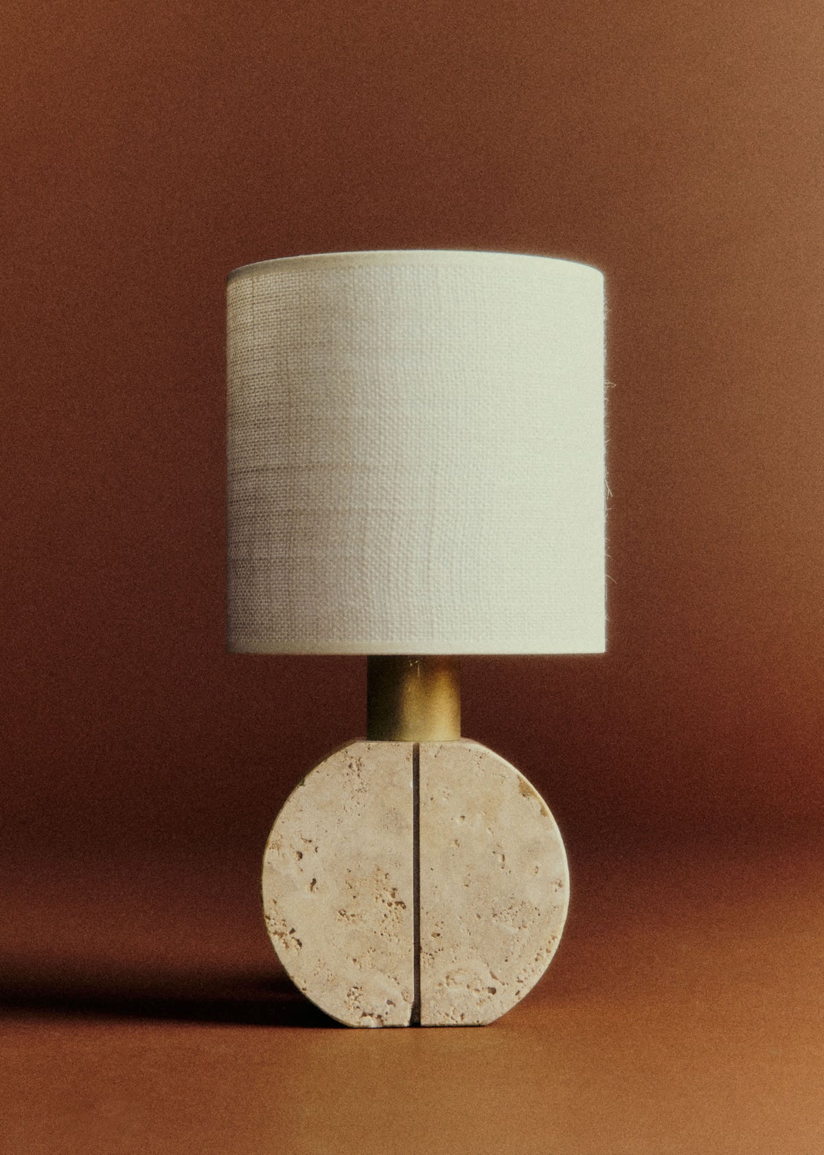 Lampe à poser vintage travertin - Travertin