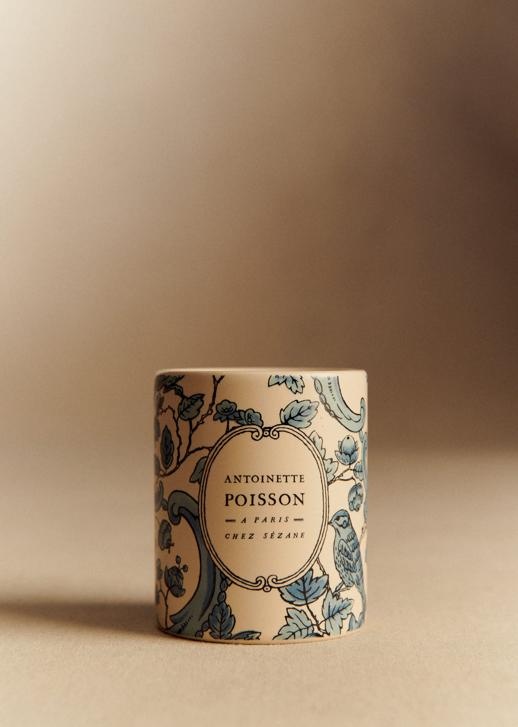 Bougie - Sézane x Antoinette Poisson - Imprimé Oiseaux Bleus
