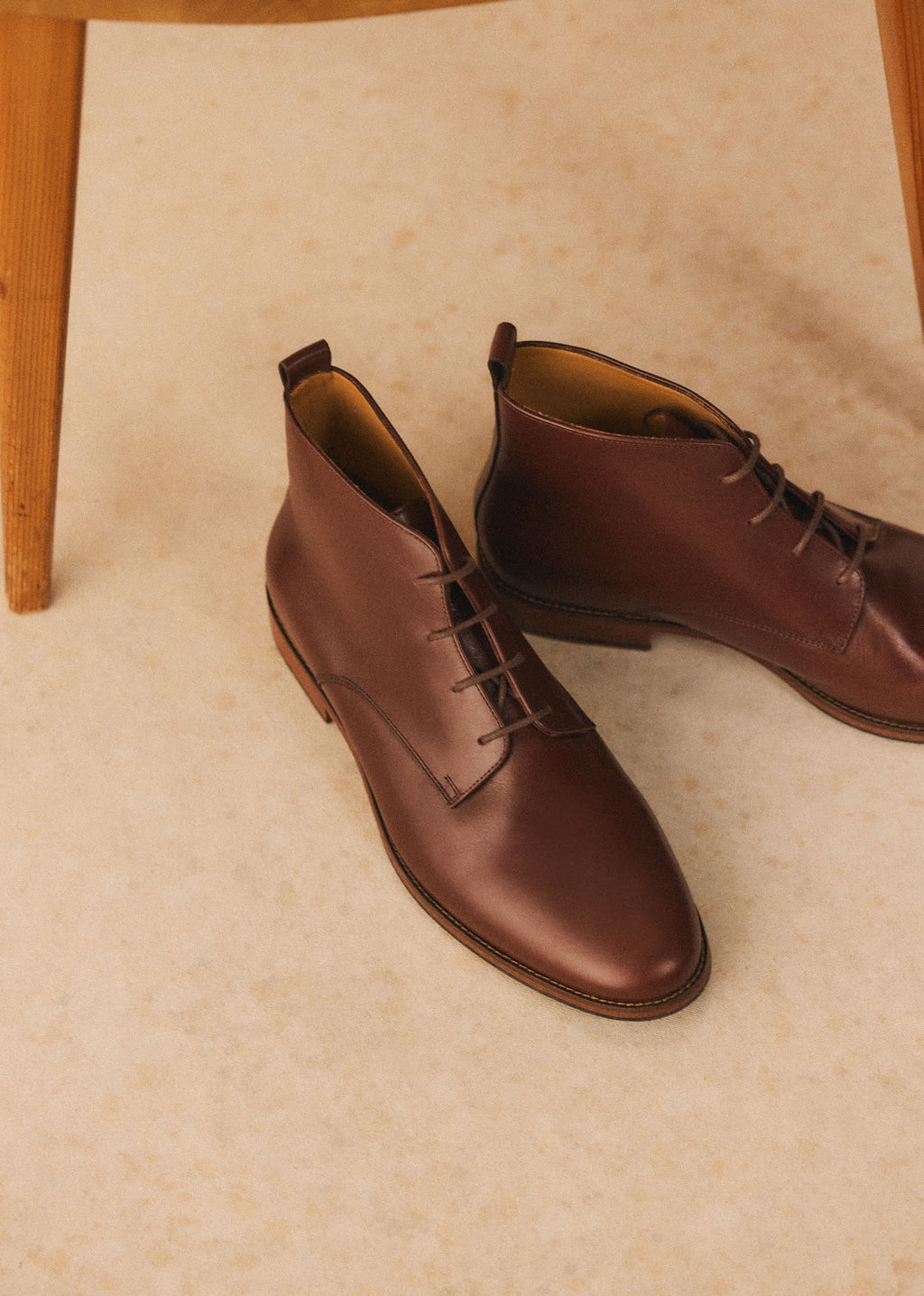 Bottines Chukka John - Cuir Tradition Camel