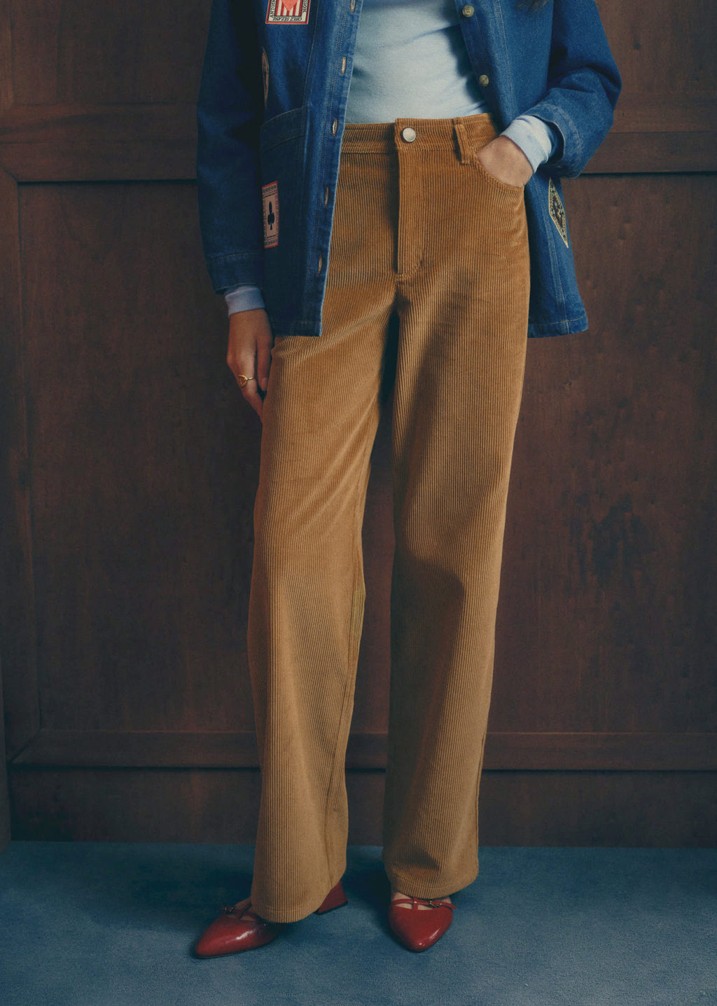 Pantalon Le Wide Leg - Sézane x Antoinette Poisson - Beige