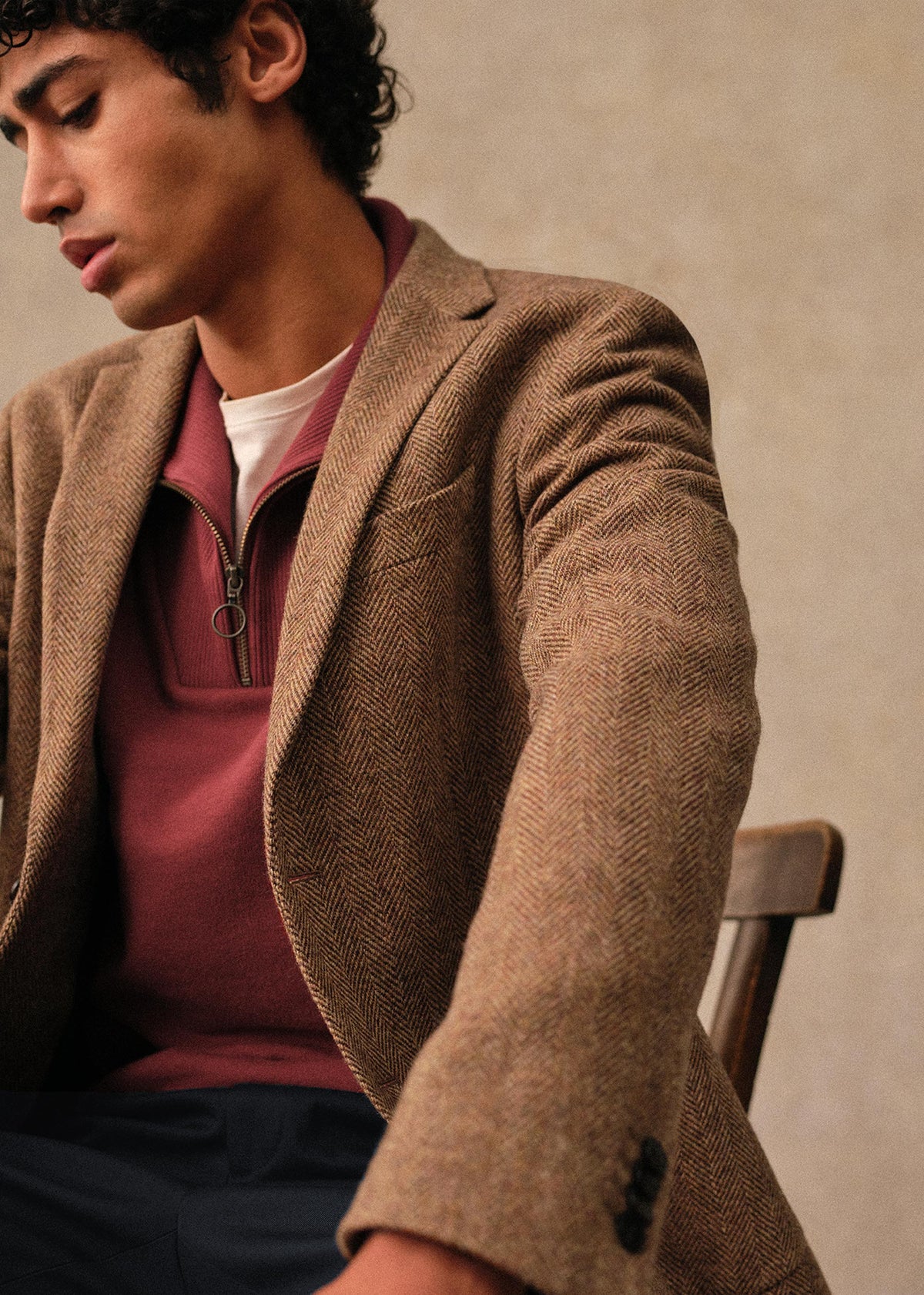 Veste Riddle - Chevrons Camel