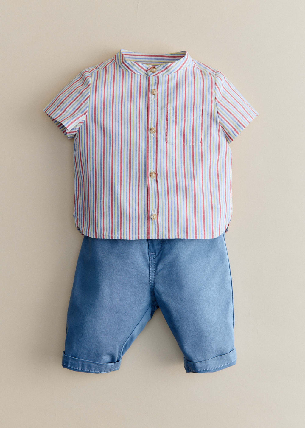 Chemise Benicio - Rayure Rouge Bleu Jaune
