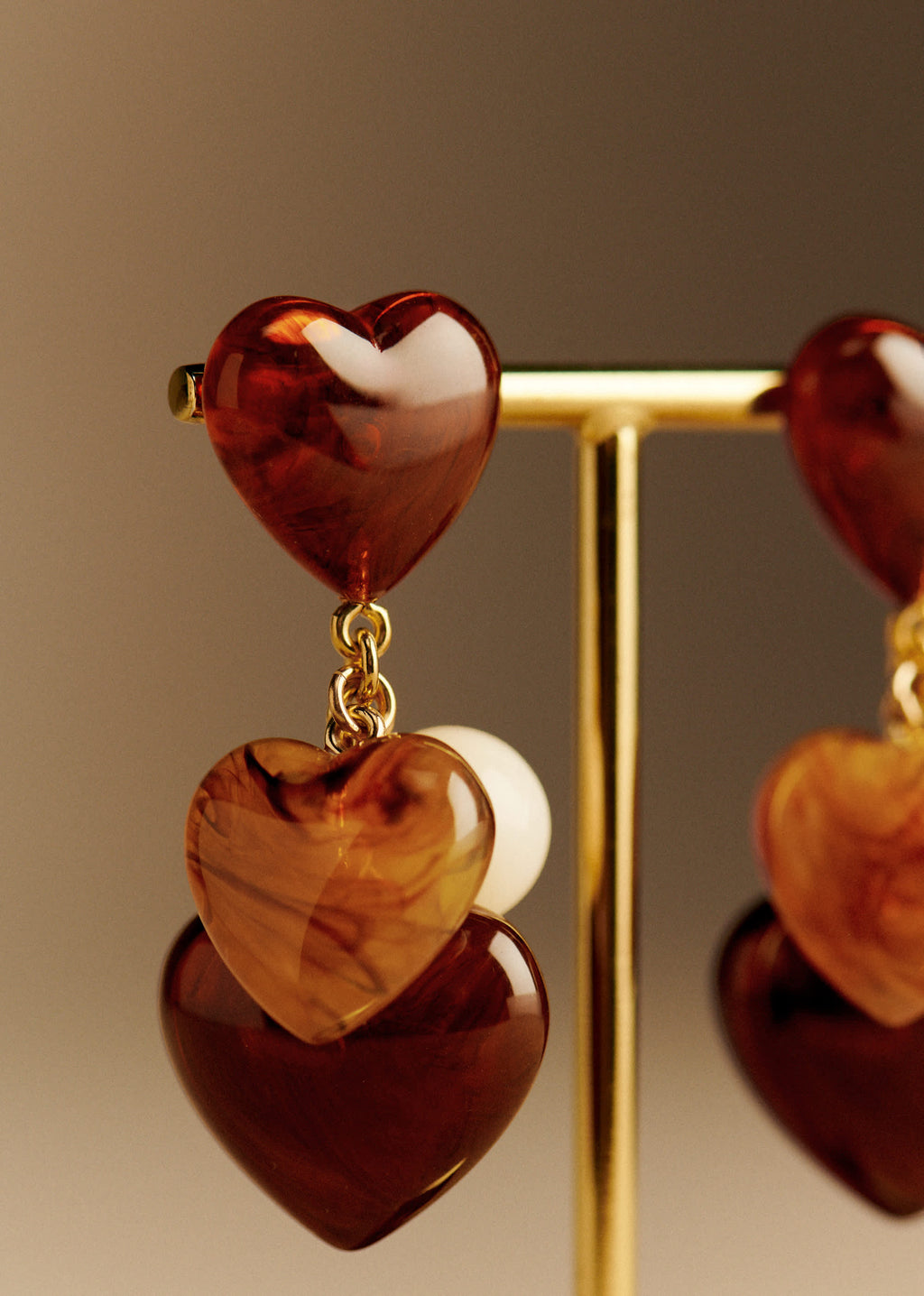 Boucles d'oreilles Freya - Brun Multi