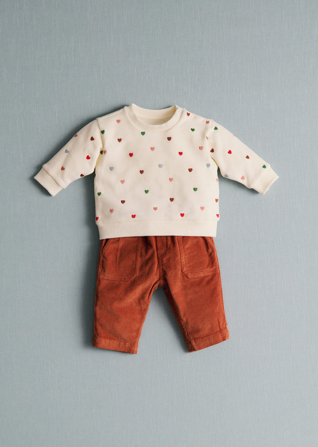 Sweat-Shirt Marceau - Ecru / Coeurs Multico