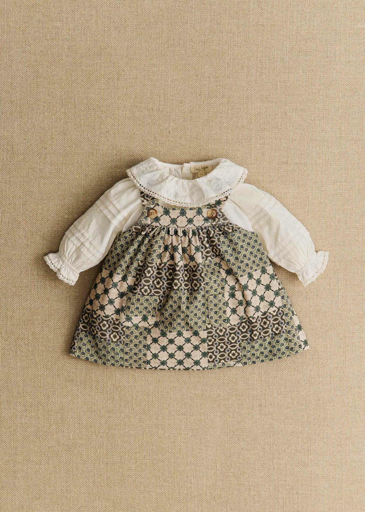 Robe Gigi - Petit Sézane x Antoinette Poisson - Imprimé Patchwork Dominote