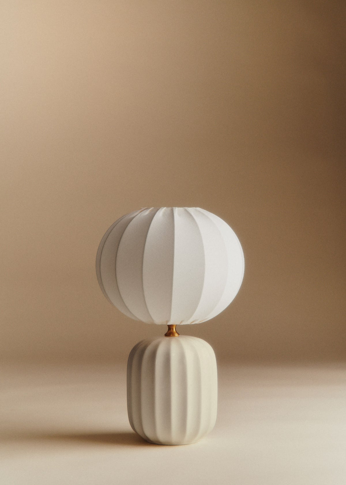 Lampe Traviata petit modèle - Ecru - Abat-jour Sonate - Écru