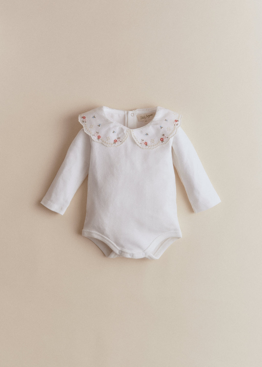 Body Félicia - Blanc Lait / Broderie Multicolore