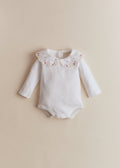 Body Félicia - Blanc Lait / Broderie Multicolore