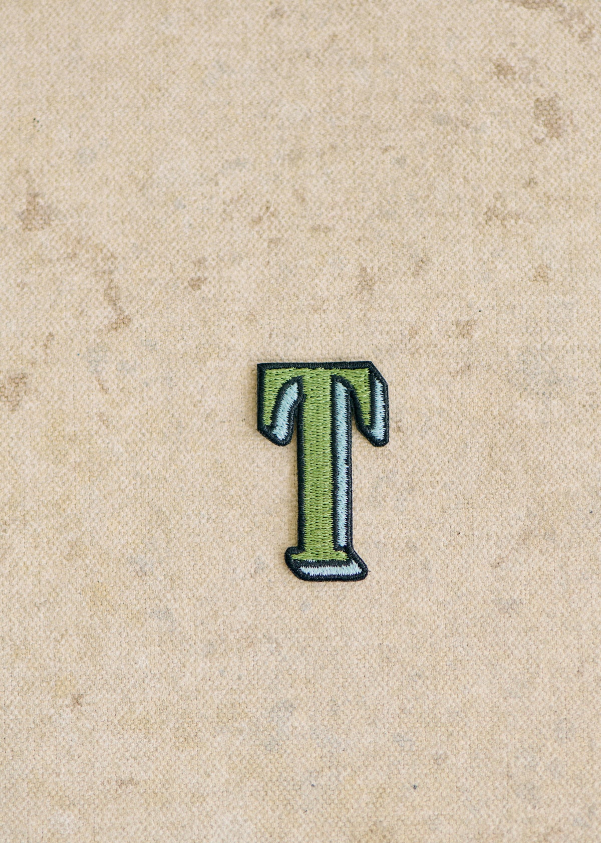 Ecusson vert / bleu - Lettre T - Vert