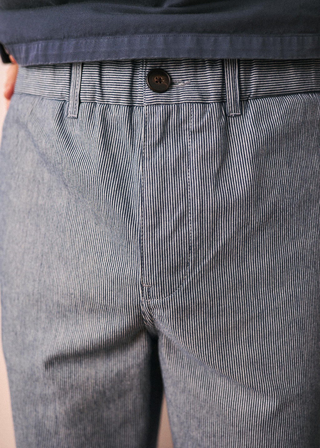 Pantalon Shane - Rayures Écru / Bleu Ciel