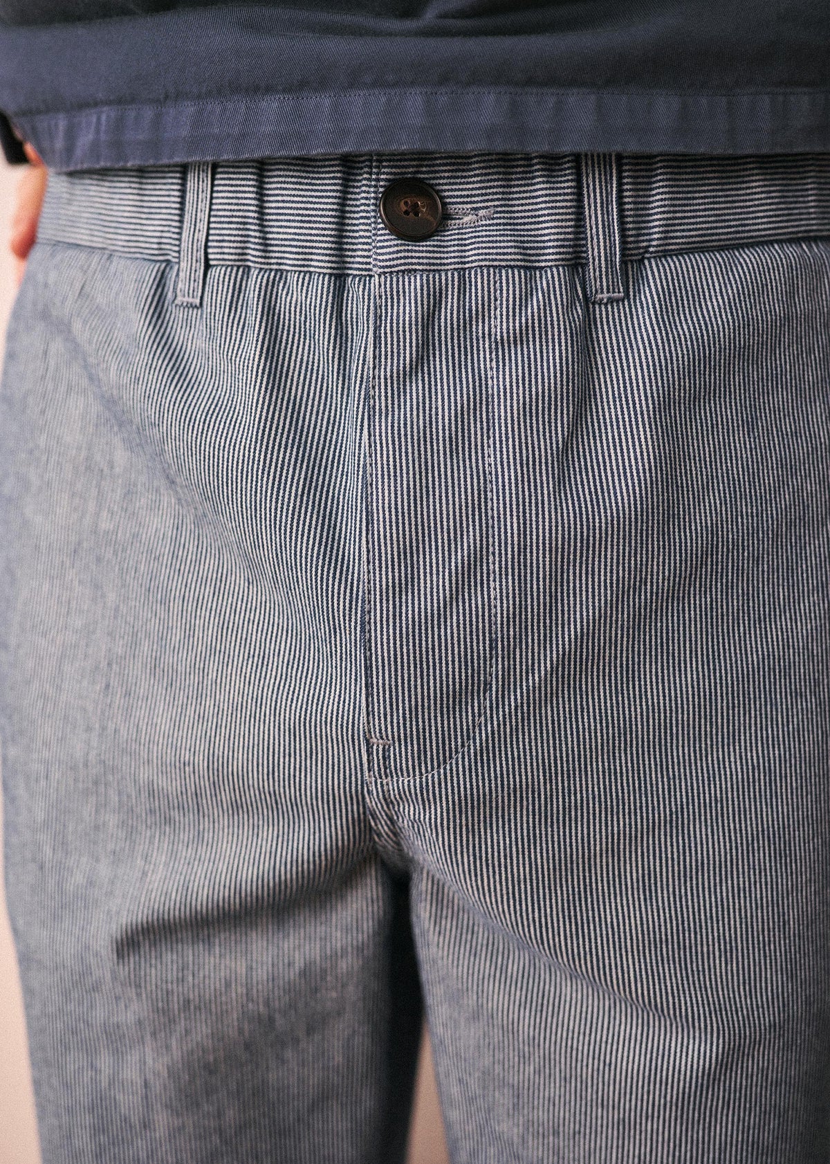 Pantalon Shane - Rayures Écru / Bleu Ciel