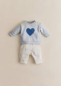 Sweat-Shirt La Chamade - Gris Chiné / Indigo