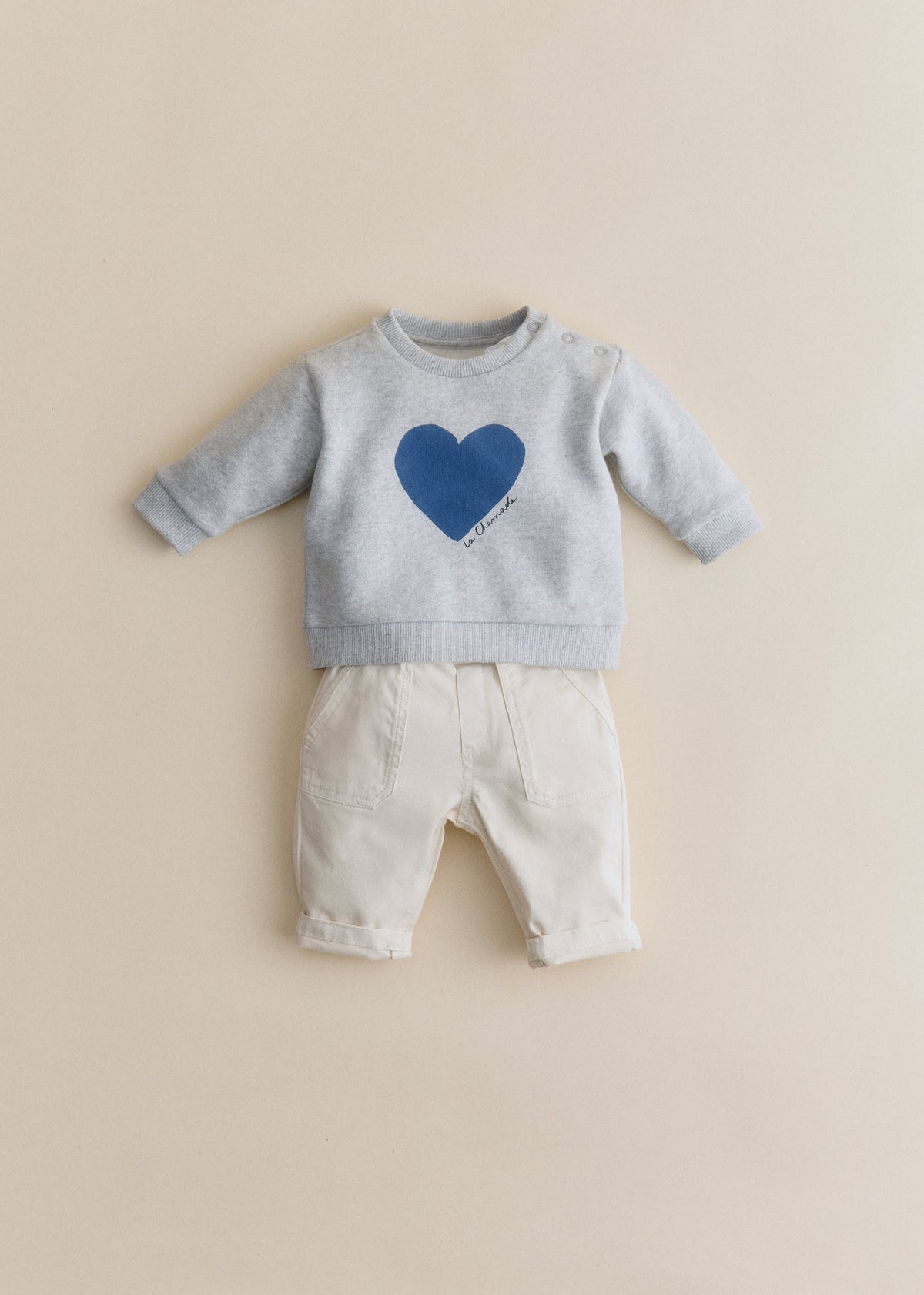 Sweat-Shirt La Chamade - Gris Chiné / Indigo