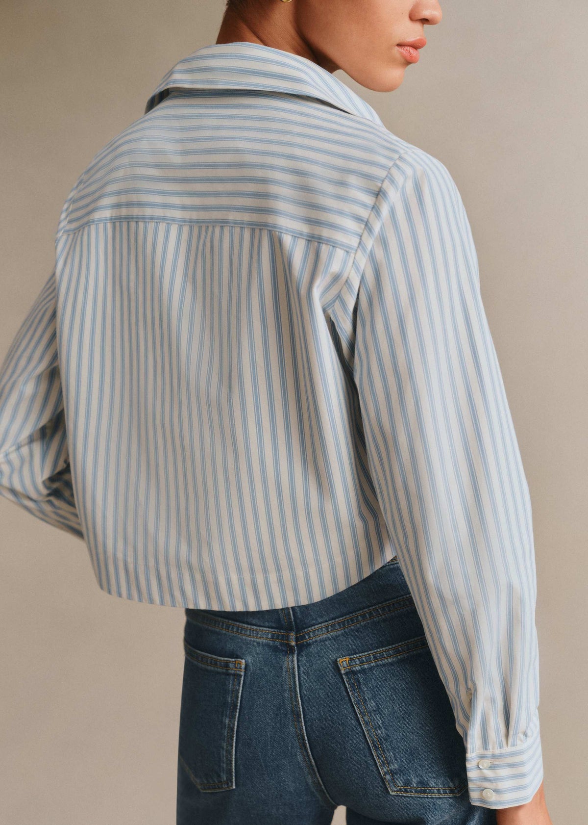 Chemise Maella - Rayures Bleu Ciel et Écru