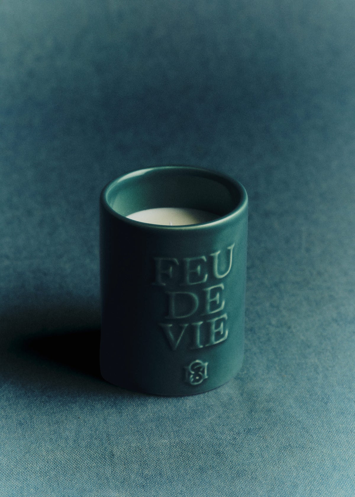 Bougie Feu de vie - Le Linge - Bleu