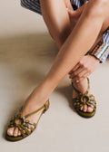 Sandales Low Iris - Vert Olive Lisse
