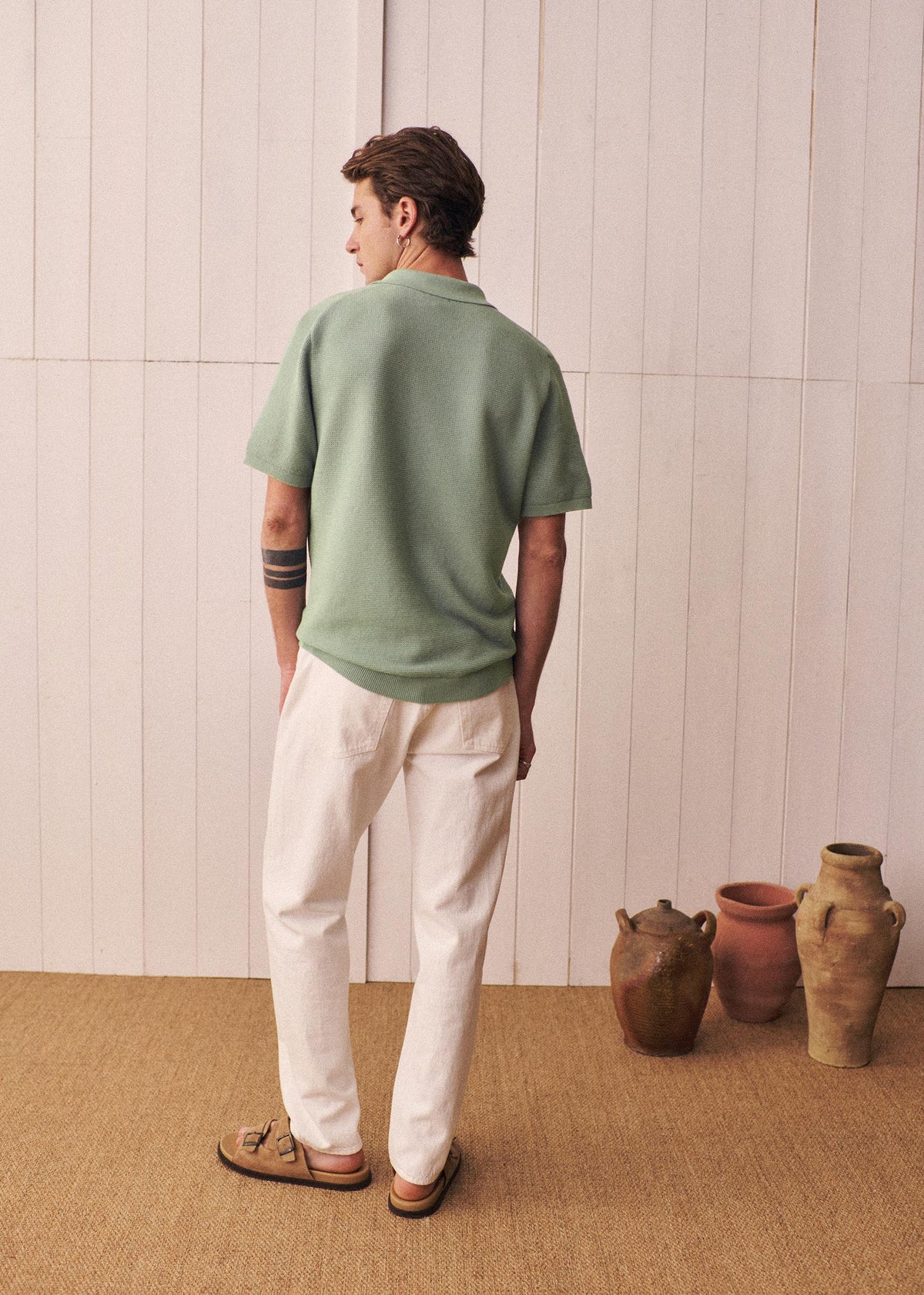 Polo Maille Simeone - Vert Sauge